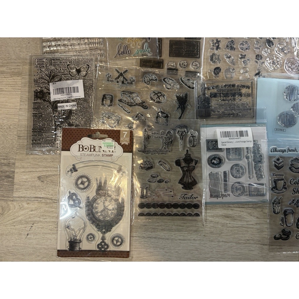 Lot of Scrapbooking Clear Stamps For Crafters Floral Months Retro Vintage - Picture 2 of 8